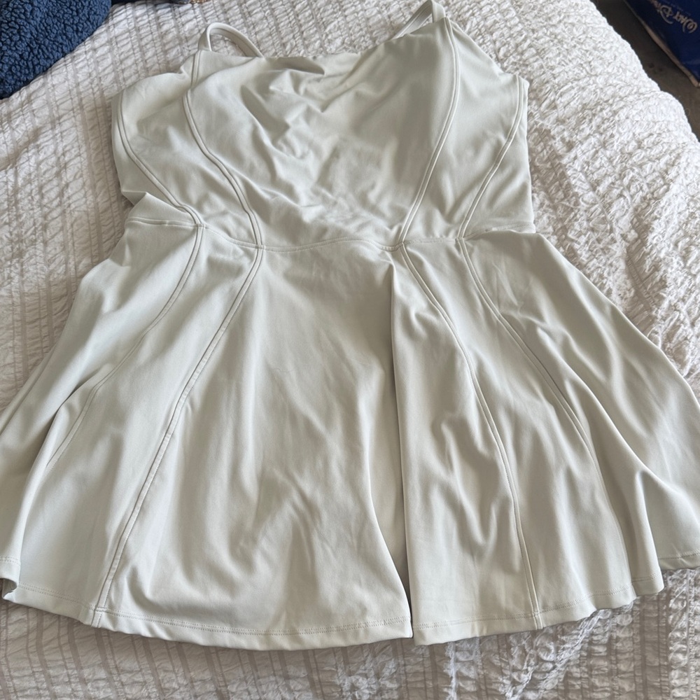 BuffBunny Cream Athletic Dress with Shorts